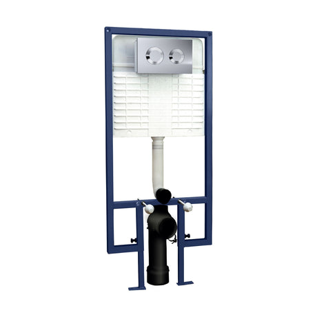 [BACC009R] Dual Flush Concealed Cistern with Wall Hung Frame, Choice of Push Button Plate - Cutout
