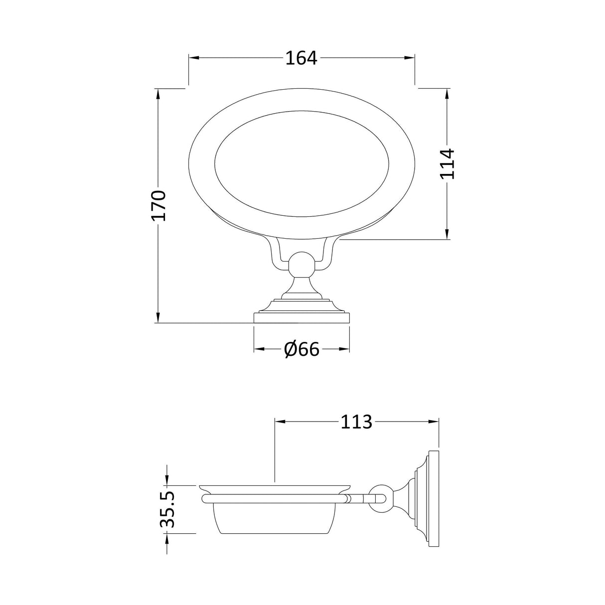 [BAHA303] Soap Dish - Technical Drawing