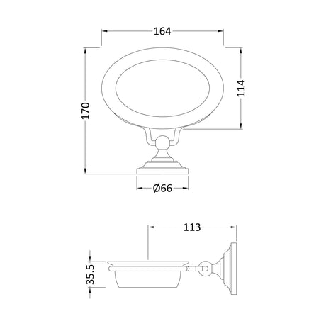 [BAHA303] Soap Dish - Technical Drawing