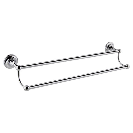 [BAHA307] Traditional Wall Mounted Double Towel Rail - Chrome - Cutout