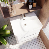 Croxden Modern Wall Hung Vanity Basin Unit with Soft Close Drawers - 600mm or 800mm