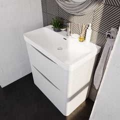 [BAL103B] Dunwood Floor Standing 2 Drawer Vanity Unit with Thin Edge Basin - Choice of Colour and Size - Lifestyle 2