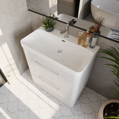 [BAL103C] Croxden Modern Floor Standing Vanity Basin Unit with Soft Close Drawers - 600mm or 800mm - Lifestyle 2