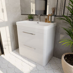 [BAL103C] Croxden Modern Floor Standing Vanity Basin Unit with Soft Close Drawers - 600mm or 800mm - Lifestyle 3