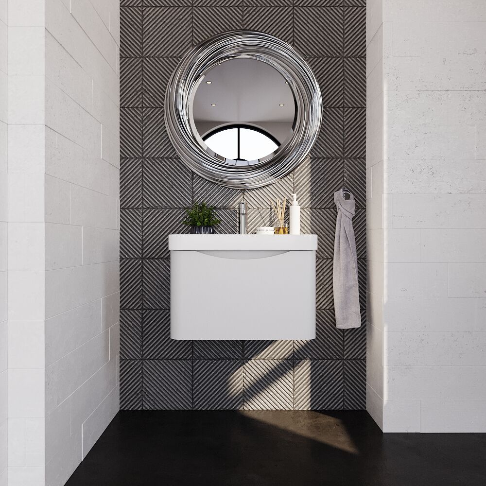 [BAL105B] Dunwood Contemporary 1 Drawer Vanity Basin Unit, Choice of Size and Colour - Lifestyle 1
