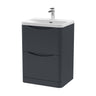 [BAL1401B] Dunwood Floor Standing 2 Drawer Vanity Unit with Thin Edge Basin - Choice of Colour and Size - Cutout