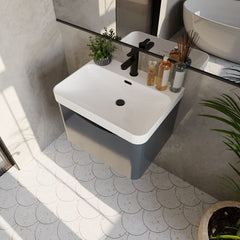 [BAL1405B] Dunwood Contemporary 1 Drawer Vanity Basin Unit, Choice of Size and Colour - Lifestyle 2
