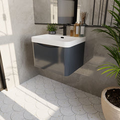 [BAL1405B] Dunwood Contemporary 1 Drawer Vanity Basin Unit, Choice of Size and Colour - Lifestyle 3