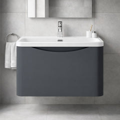 [BAL1405B] Dunwood Contemporary 1 Drawer Vanity Basin Unit, Choice of Size and Colour - Silo