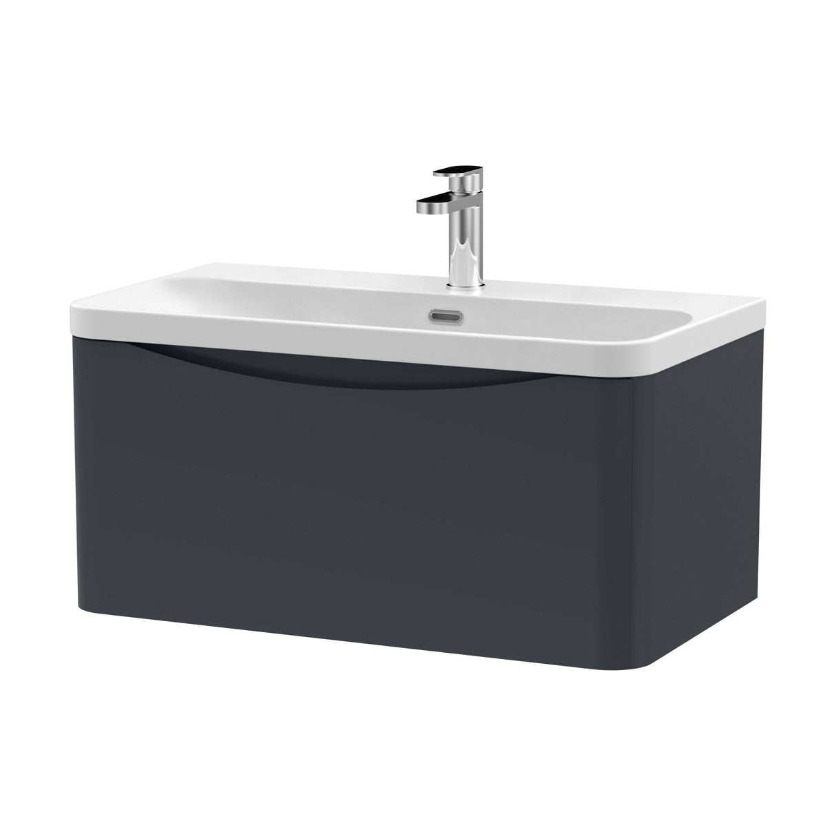 [BAL1406B] Dunwood Contemporary 1 Drawer Vanity Basin Unit, Choice of Size and Colour - Cutout