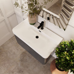 [BAL1406B] Dunwood Contemporary 1 Drawer Vanity Basin Unit, Choice of Size and Colour - Lifestyle 2