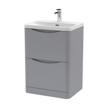 [BAL201B] Dunwood Floor Standing 2 Drawer Vanity Unit with Thin Edge Basin - Choice of Colour and Size - Cutout