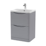 [BAL201B] Dunwood Floor Standing 2 Drawer Vanity Unit with Thin Edge Basin - Choice of Colour and Size - Cutout