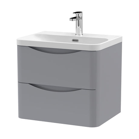 [BAL202B] Dunwood Contemporary Wall Hung 2 Drawer Vanity Basin Unit, Choice of Size and Colour - Cutout