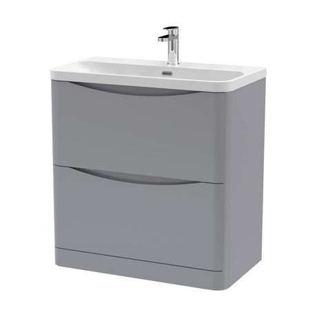 [BAL203B] Dunwood Floor Standing 2 Drawer Vanity Unit with Thin Edge Basin - Choice of Colour and Size - Cutout