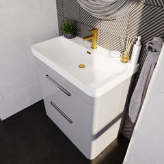 [BAL203C] Croxden Modern Floor Standing Vanity Basin Unit with Soft Close Drawers - 600mm or 800mm - Lifestyle 2