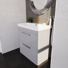 [BAL203C] Croxden Modern Floor Standing Vanity Basin Unit with Soft Close Drawers - 600mm or 800mm - Lifestyle 3