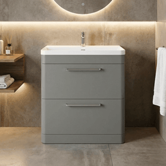 [BAL203C] Croxden Modern Floor Standing Vanity Basin Unit with Soft Close Drawers - 600mm or 800mm - Silo