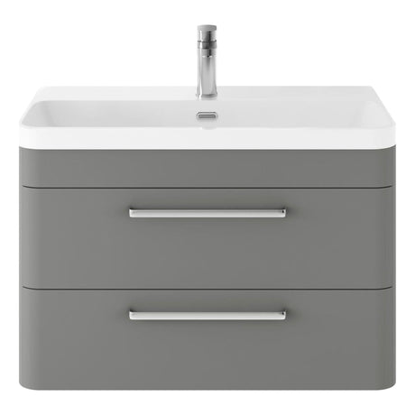 Croxden Modern Wall Hung Vanity Basin Unit with Soft Close Drawers - 600mm or 800mm