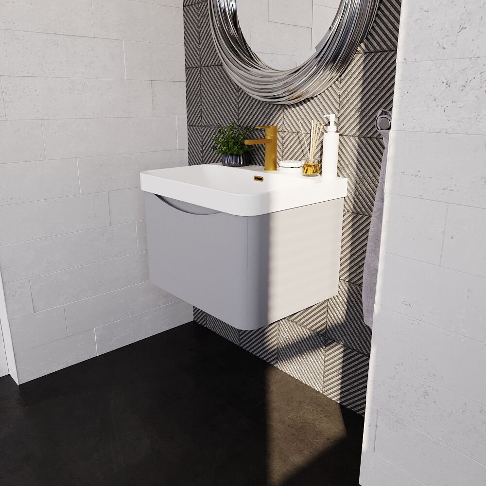 [BAL205B] Dunwood Contemporary 1 Drawer Vanity Basin Unit, Choice of Size and Colour - Lifestyle 3