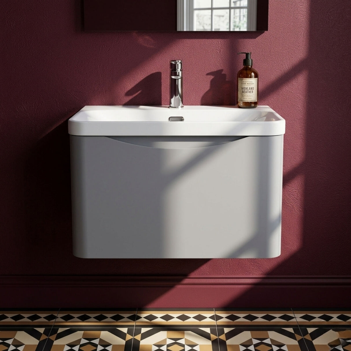 [BAL205B] Dunwood Contemporary 1 Drawer Vanity Basin Unit, Choice of Size and Colour - Silo