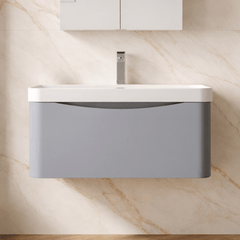 [BAL206B] Dunwood Contemporary 1 Drawer Vanity Basin Unit, Choice of Size and Colour - Silo