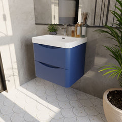 [BAL302B] Dunwood Contemporary Wall Hung 2 Drawer Vanity Basin Unit, Choice of Size and Colour - Lifestyle 3