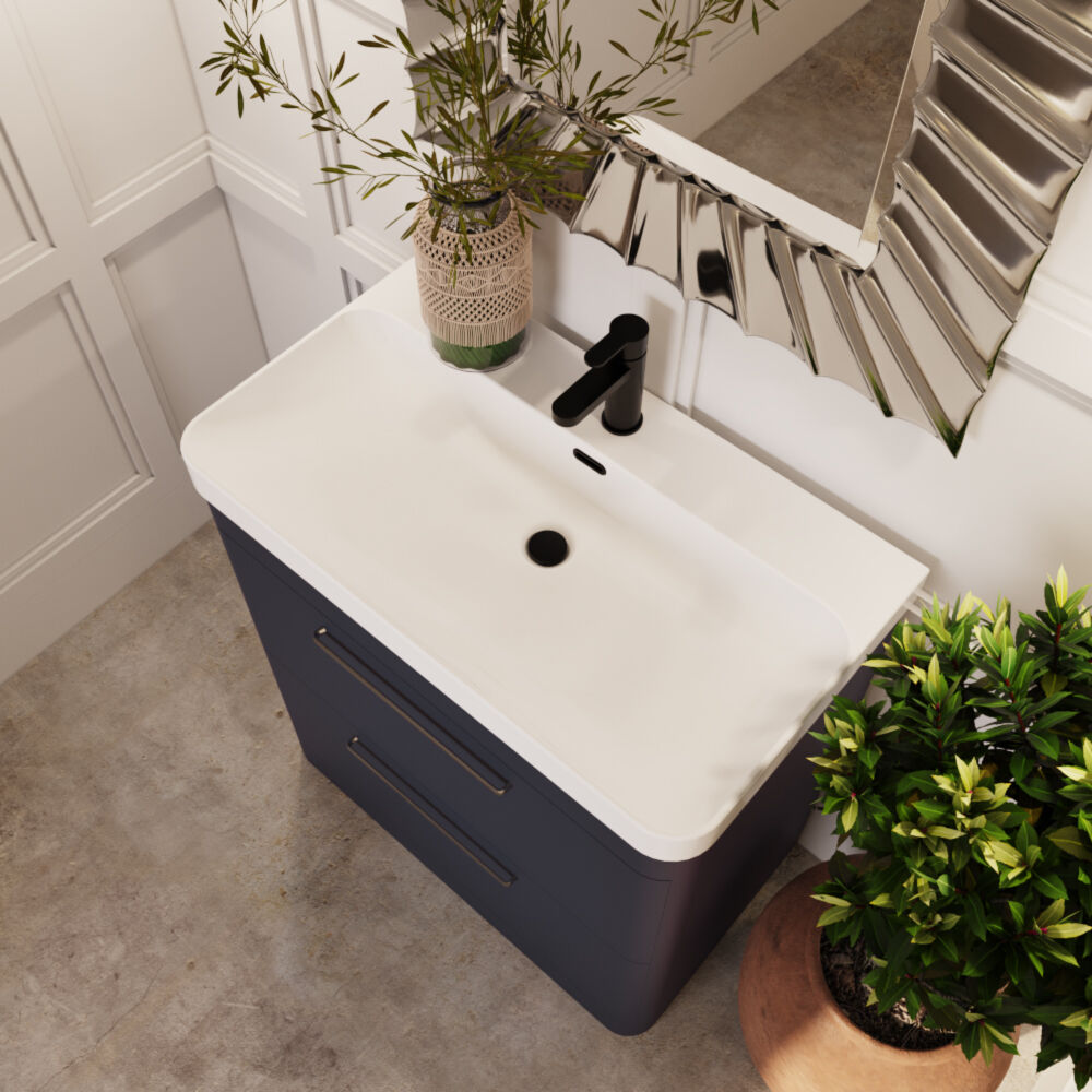 [BAL303C] Croxden Modern Floor Standing Vanity Basin Unit with Soft Close Drawers - 600mm or 800mm - Lifestyle 2