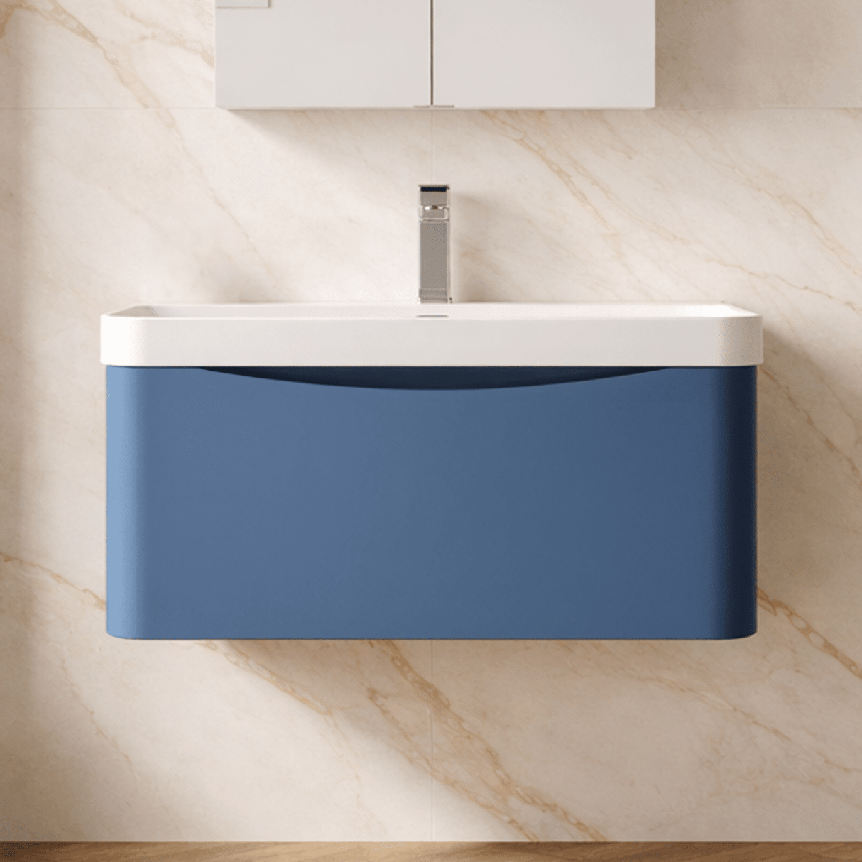 [BAL306B] Dunwood Contemporary 1 Drawer Vanity Basin Unit, Choice of Size and Colour - Silo
