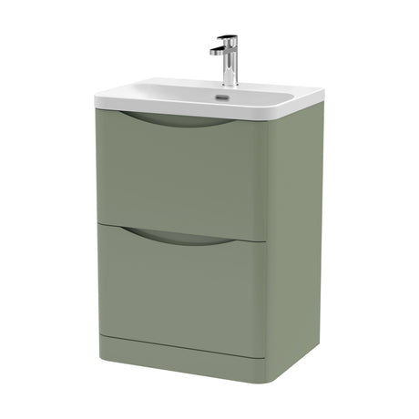 [BAL801B] Dunwood Floor Standing 2 Drawer Vanity Unit with Thin Edge Basin - Choice of Colour and Size - Cutout