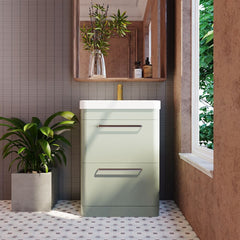 [BAL801D] Croxden Modern Floor Standing Vanity Basin Unit with Soft Close Drawers - 600mm or 800mm - Lifestyle 1