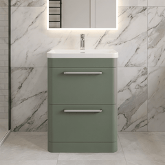 [BAL801D] Croxden Modern Floor Standing Vanity Basin Unit with Soft Close Drawers - 600mm or 800mm - Silo