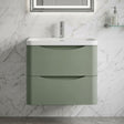 [BAL802B] Dunwood Contemporary Wall Hung 2 Drawer Vanity Basin Unit, Choice of Size and Colour - Silo