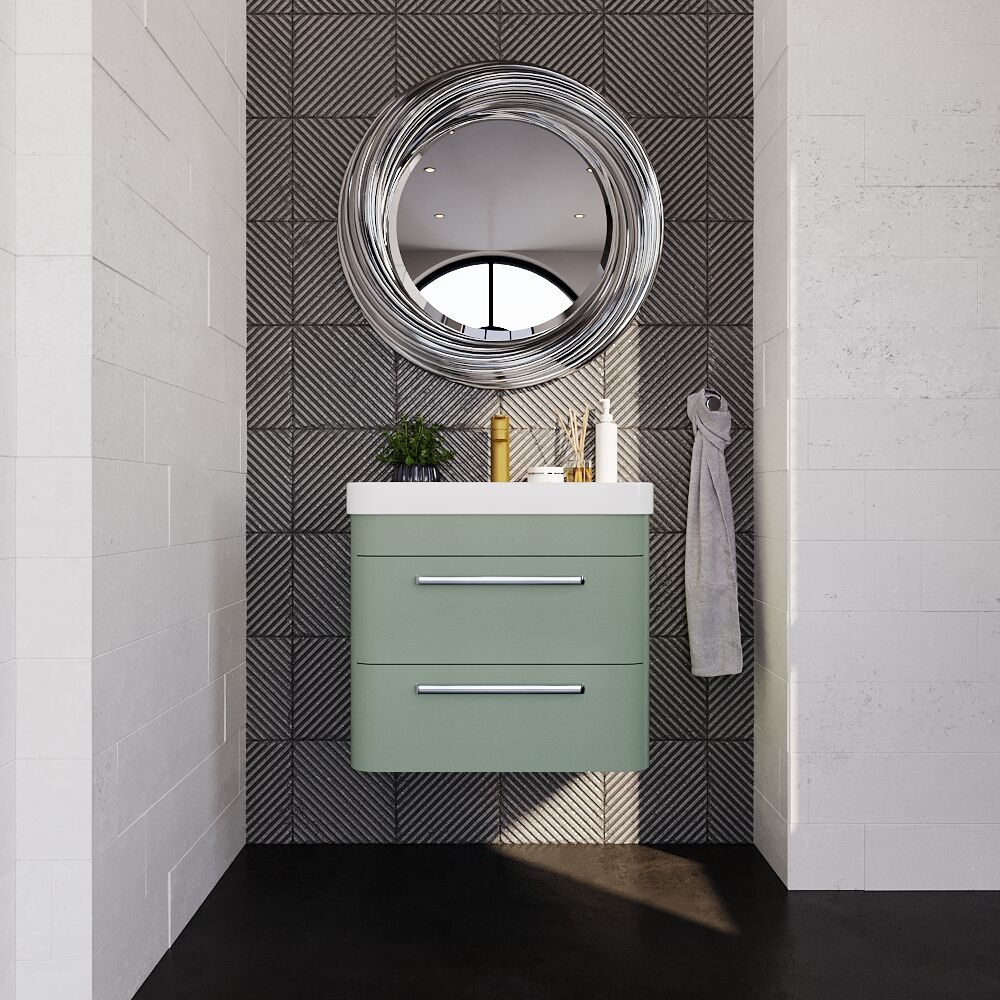 Croxden Modern Wall Hung Vanity Basin Unit with Soft Close Drawers - 600mm or 800mm