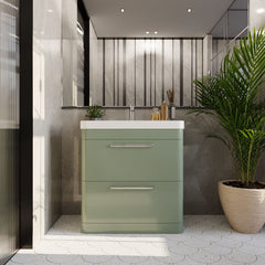 [BAL803D] Croxden Modern Floor Standing Vanity Basin Unit with Soft Close Drawers - 600mm or 800mm - Lifestyle 1
