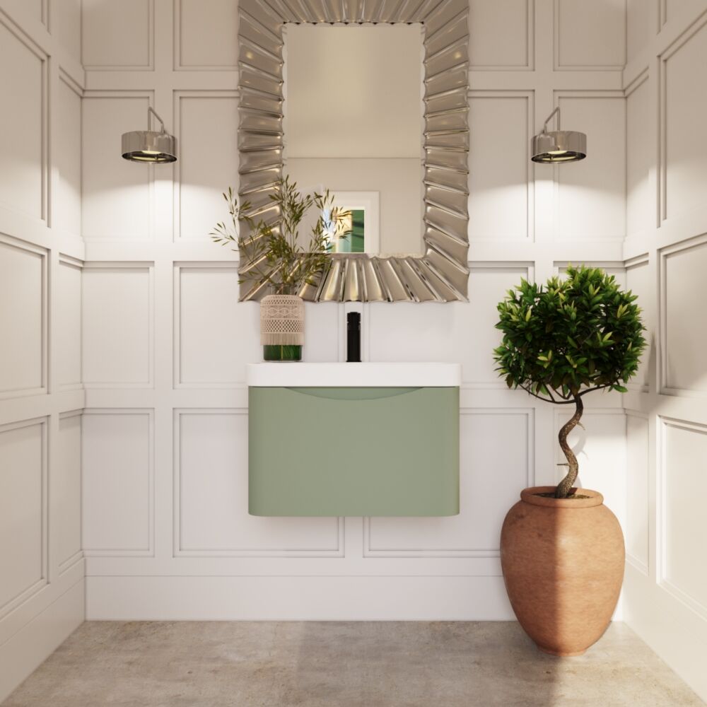 [BAL805B] Dunwood Contemporary 1 Drawer Vanity Basin Unit, Choice of Size and Colour - Lifestyle 1