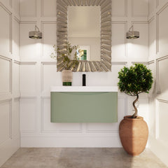 [BAL806B] Dunwood Contemporary 1 Drawer Vanity Basin Unit, Choice of Size and Colour - Lifestyle 1