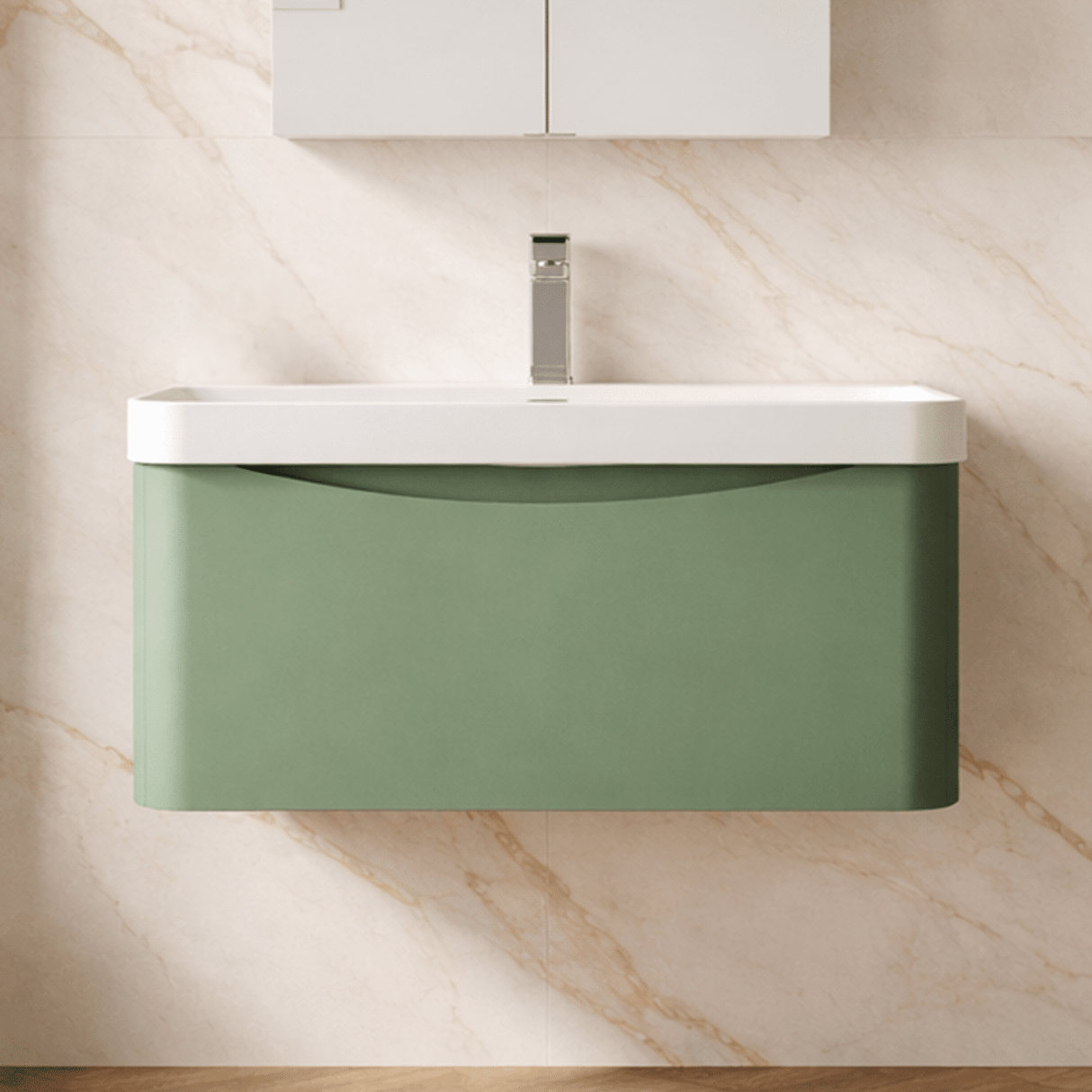 [BAL806B] Dunwood Contemporary 1 Drawer Vanity Basin Unit, Choice of Size and Colour - Silo