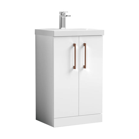 [BALARN101AH019] Bramshall Floor Standing 2-Door Vanity & Mid-Edge Basin – Choice of Colour and Handle Finish - Cutout