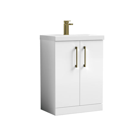 Bramshall Floor Standing 2-Door Vanity & Mid-Edge Basin – Choice of Colour and Handle Finish
