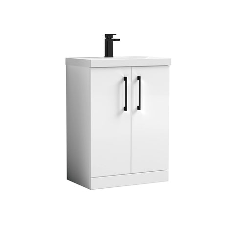 Bramshall Floor Standing 2-Door Vanity & Mid-Edge Basin – Choice of Colour and Handle Finish