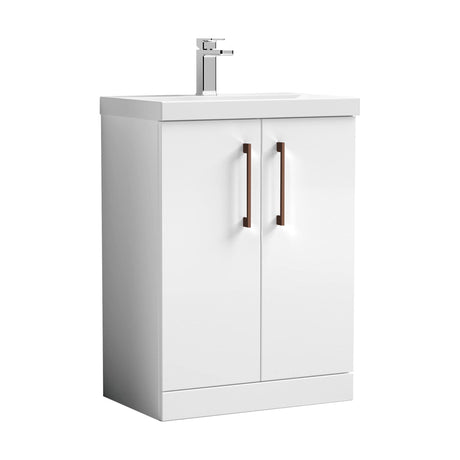 [BALARN103AH019] Bramshall Floor Standing 2-Door Vanity & Mid-Edge Basin – Choice of Colour and Handle Finish - Cutout