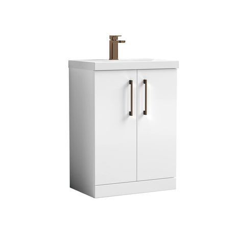 Bramshall Floor Standing 2-Door Vanity & Mid-Edge Basin – Choice of Colour and Handle Finish