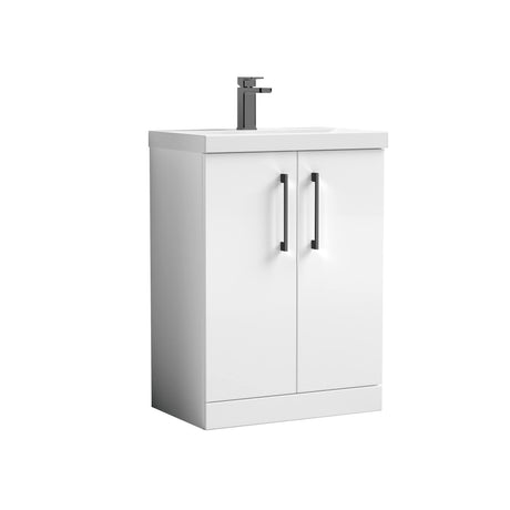 Bramshall Floor Standing 2-Door Vanity & Mid-Edge Basin – Choice of Colour and Handle Finish
