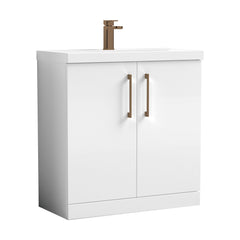 [BALARN1056AH1516] Bramshall Floor Standing 2-Door Vanity & Mid-Edge Basin – Choice of Colour and Handle Finish - Cutout