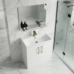 [BALARN105AH017] Bramshall Floor Standing 2 Door Vanity Basin Unit with Mid-Edge Basin, 800mm, Choice of Colour and Handle Finish - Lifestyle 3