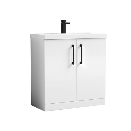 Bramshall Floor Standing 2-Door Vanity & Mid-Edge Basin – Choice of Colour and Handle Finish