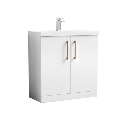 Bramshall Floor Standing 2-Door Vanity & Mid-Edge Basin – Choice of Colour and Handle Finish