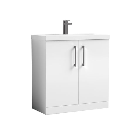 Bramshall Floor Standing 2-Door Vanity & Mid-Edge Basin – Choice of Colour and Handle Finish