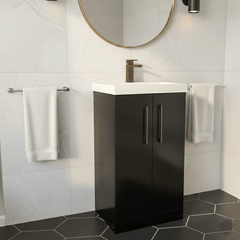 [BALARN1401AH1516] Bramshall Floor Standing 2 Door Vanity Basin Unit with Mid-Edge Basin, 500mm, Choice of Colour and Handle Finish - Lifestyle 2